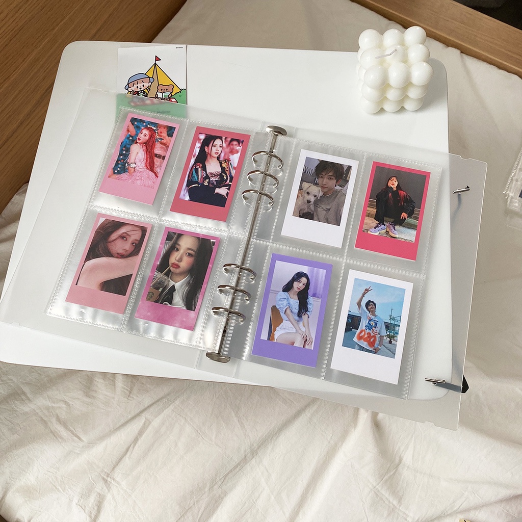 A5 Binder Cover Photo Album Cards Organizer Notebook Cover Stickers Photocard Collection Book