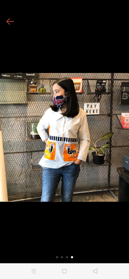 Kemeja Batik Ayam Lengan Panjang Biru Muda - Khakinata