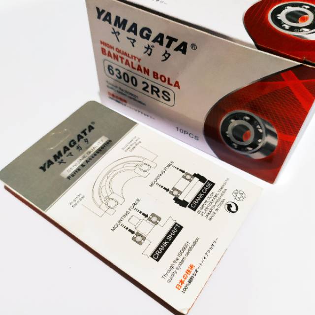 Bearing roda depan 6300 2 RS yamagata