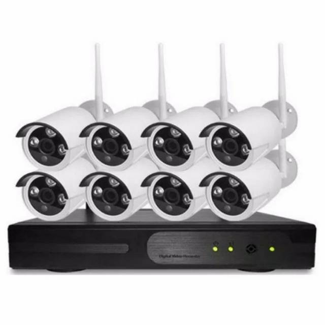 Paket cctv ip wereles 8ch 720p 1.3mp nvr kitt