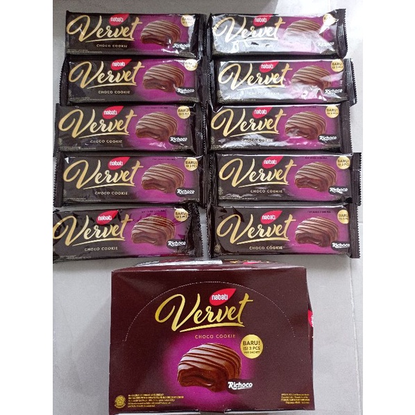 Nabati Vervet Choco Cookie ( 1 Box isi 10pcs )