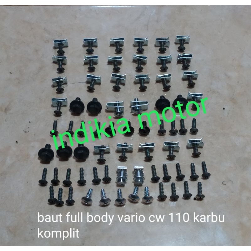 baut baud full body bodi Vario cw 110 karbu paket komplit termurah 