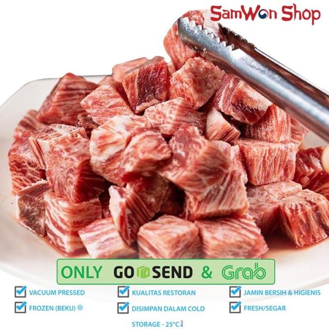 

Kh880 Saikoro Wagyu Beef Meltic Cube Steak Daging Sapi Wagyu Frozen 1K Berryolshop42