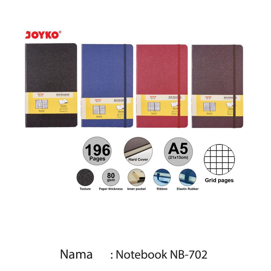 Buku Catatan Kotak - Joyko Notebook Hard Cover NB-702