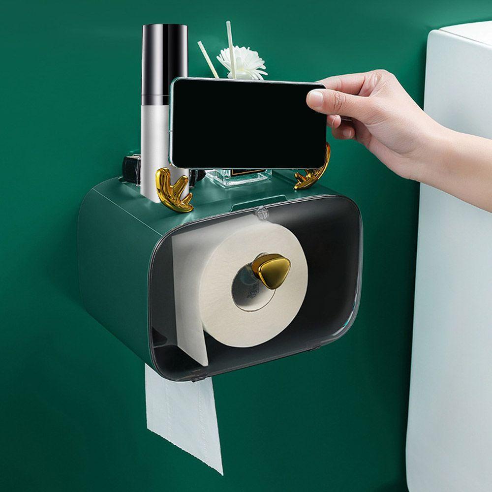 Populer Tempat Kertas Toilet Baru Multi Fungsi Tahan Air Dinding Dapur Penyimpanan Kertas Roll/ Dispenser Kertas Serut