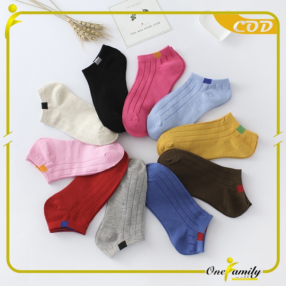 ONE - P55-P58 Kaos Kaki Pendek Dewasa / Kaos Kaki Semata Kaki Polos / Kaos Kaki Ankle Wanita Motif-8