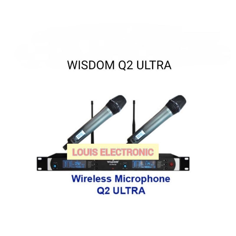 Mic Microphone Wireless WISDOM ULTRA Q2 Professional Microphone ORIGINAL