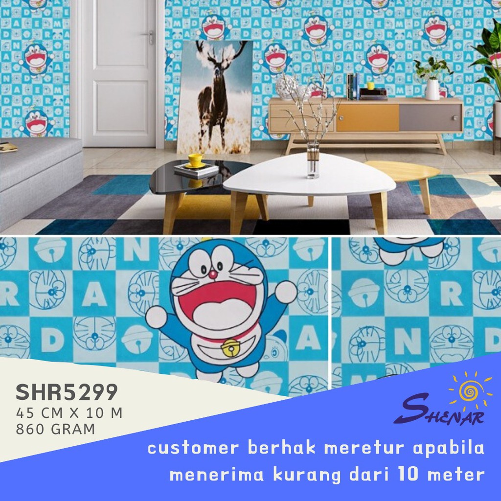 WALLPAPER 45X10M / WALLPAPER STIKER DINDING PVC/STIKER DINDING KAMAR TIDUR ANAK/ WALLPAPER KARAKTER/ WALLPAPER STIKER RUANG TAMU DAPUR, SHENARCORNER168