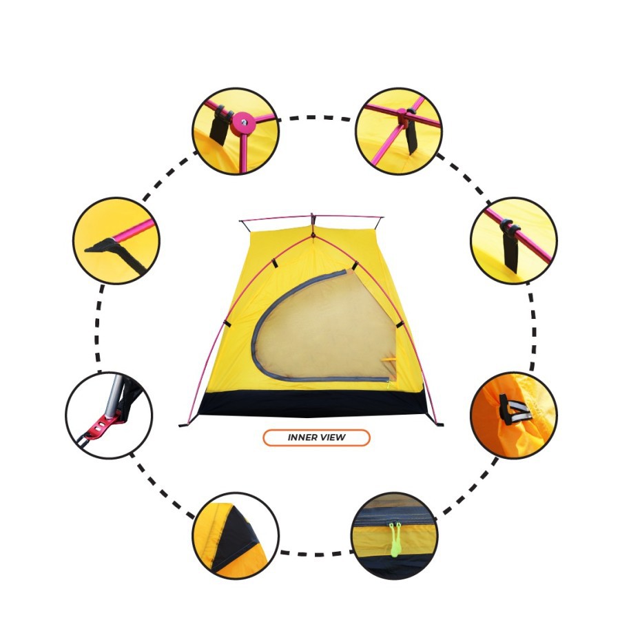 Tenda Camping Earlybird 2 Hillman Kap 2-3 Orang Outdoor Tent Hiking