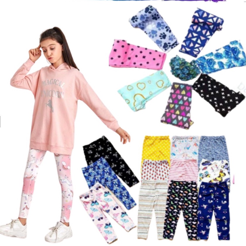 leging anak perempuan/ legging anak perempuan/ celana anak perempuan usia 1 2 3 4 5 6 7 8 9 10 11 12 13 /Legging Anak Panjang /Jegging Anak/Legging Anak Perempuan Motif &amp; Polos