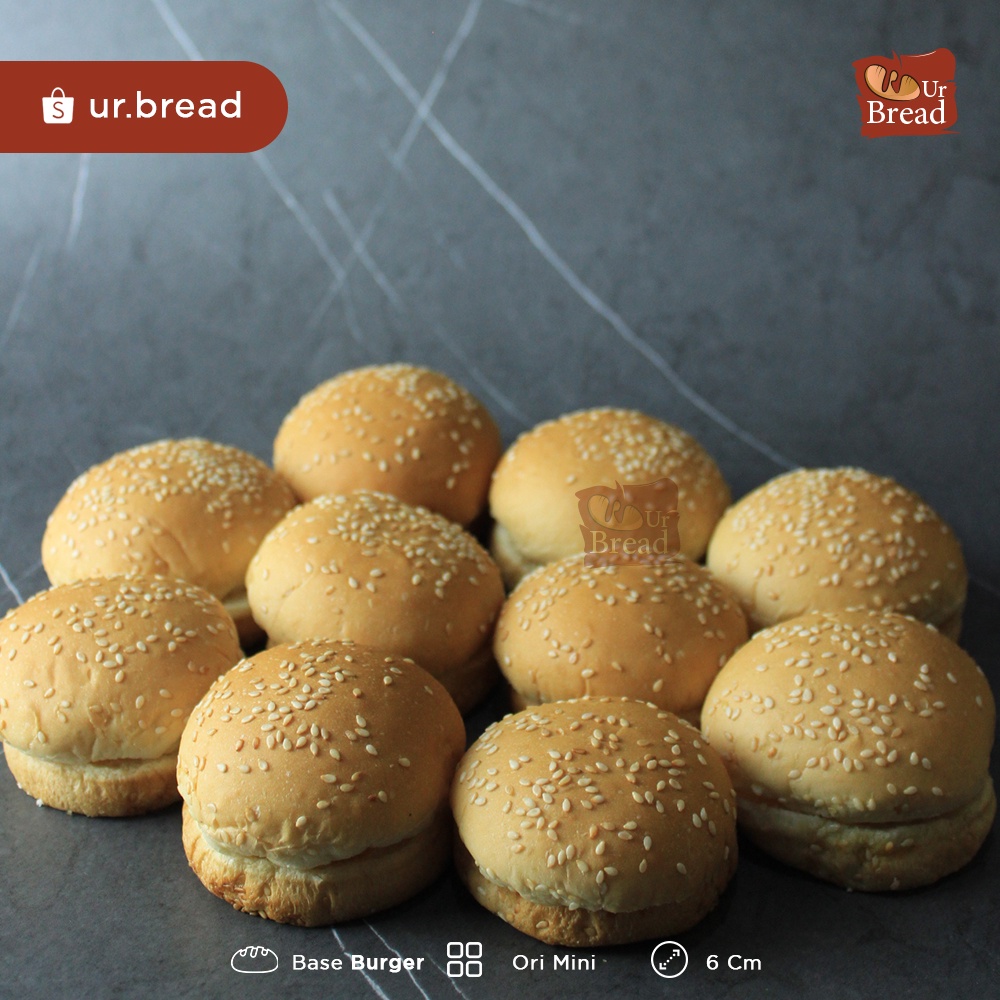 Roti Burger Original 6cm isi 10 | Base Burger 6cm Original