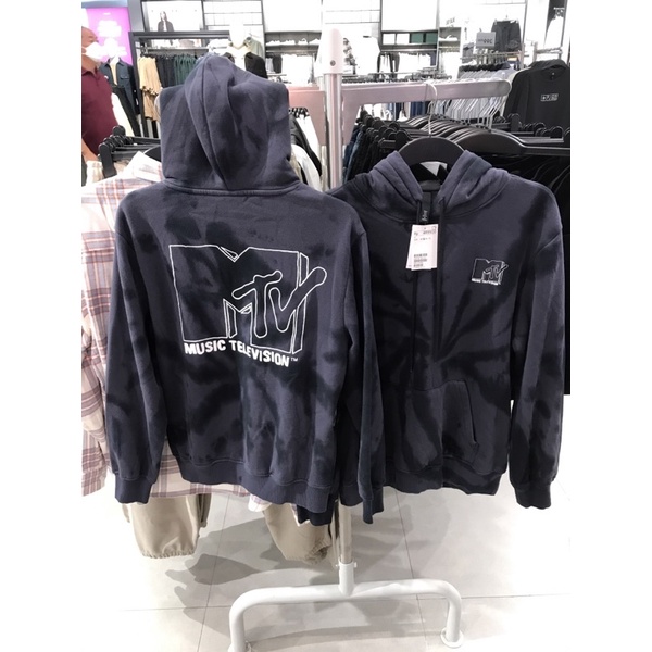 H&M mens - Hoodie TIE DYE MTV Music televisi Relaxed fit