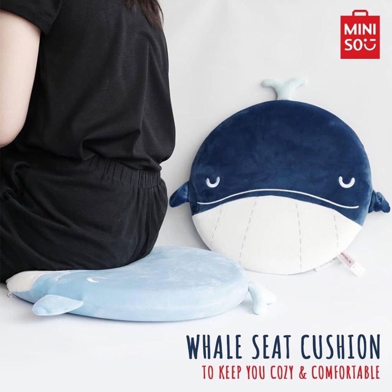 Bantal Duduk Ocean Series Motif Hiu By MINISO
