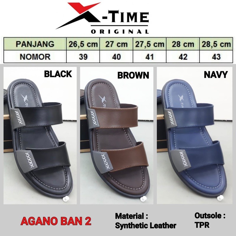 SENDAL PRIA X-TIME TERBARU 2020 TIPE AGANO BAN 2 100% ORIGINAL || FIRST HANDED