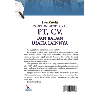 Jual Buku Super Komplet Panduan Mendirikan PT CV Dan Badan Usaha ...