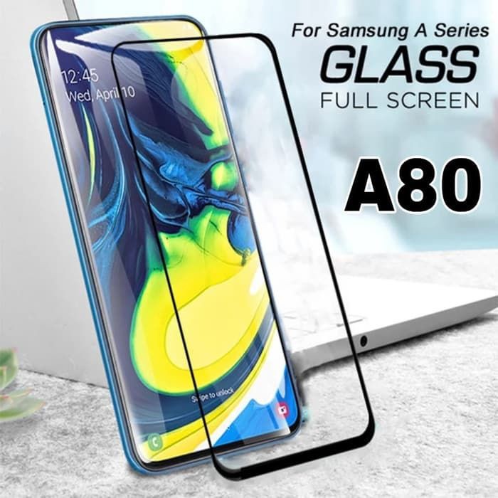 Samsung A80 Tempered Glass 5D Full Cover Full Lem