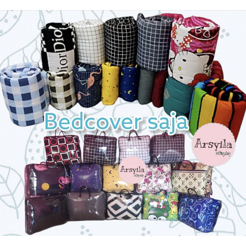 BEDCOVER ONLY 200x230/ 150x230 (free tas mika)