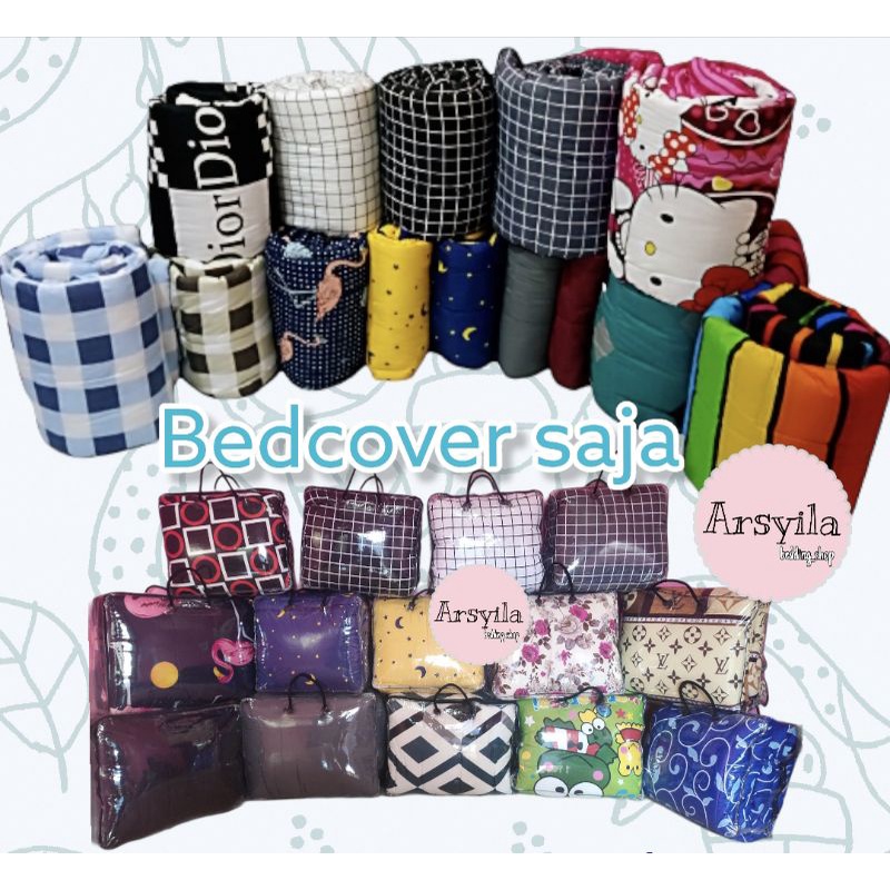 BEDCOVER SAJA 200x230/ 150x230 ( tanpa sprei)