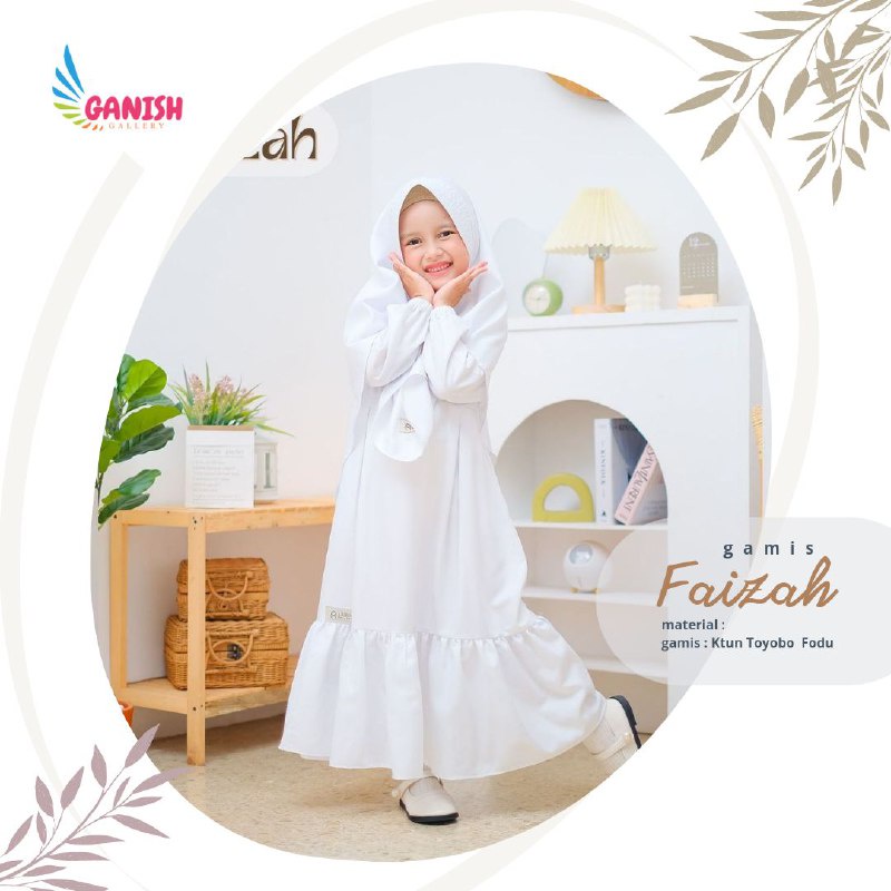 Gamis Anak Warna Putih Baju Muslim Anak Perempuan Manasik Haji Terusan Set Hijab Syari Terbaru