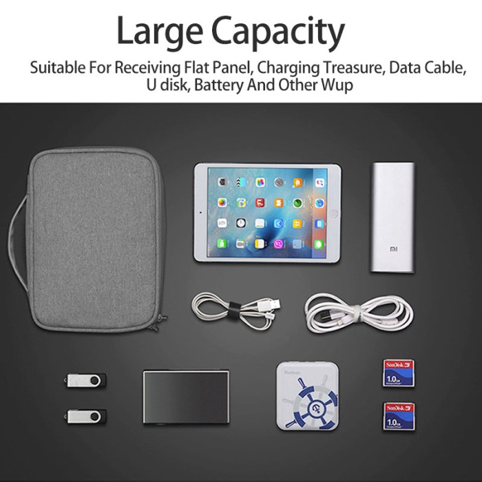 Triple W 2in1 Cable Gatget Organizer Tas Kabel USB IPAD Tablet BUBM