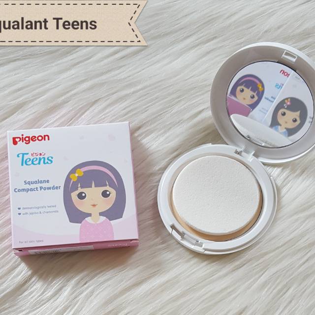 Pigeon Bedak Padat Remaja / Bedak Padat Hypoallergenic Pigeon / Compact Powder Teens Squalane