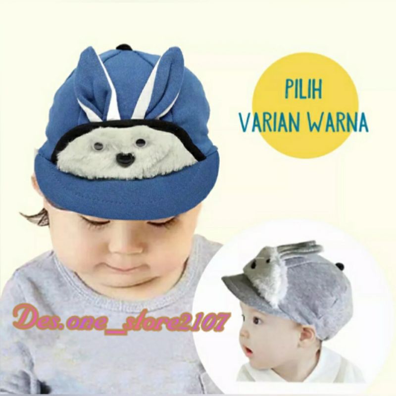 TOPI BAYI  TOPI BAYI MOTIF KELINCI