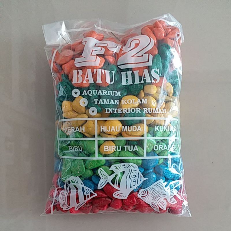 Batu hias F2 Aquarium / Batu warna aquarium / Batu hias kolam / Batu Cacha 550g