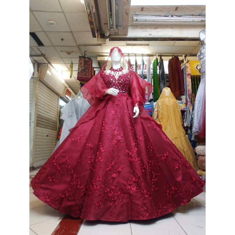 GAUN PENGANTIN BARBIE BEREKOR MODERN//GAUN PENGANTIN MEWAH//BAJU