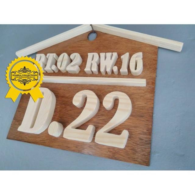 Nomor Rumah Kayu Timbul Rt Rw Model Rumah Dari Kayu Jati Belanda Shopee Indonesia