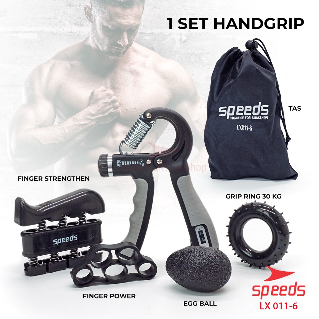 SPEEDS Handgrip Hand Grip 5-60Kg Alat Fitness Tangan Olahraga Gym Fitness 011-6