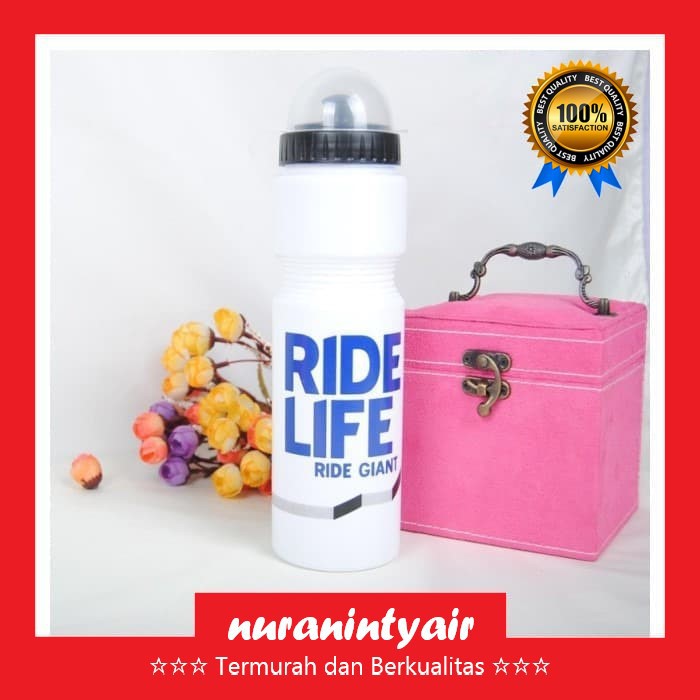 Botol Minum 750ml Sepeda Ride Life Logo Olahraga Bicycle Water Bottle