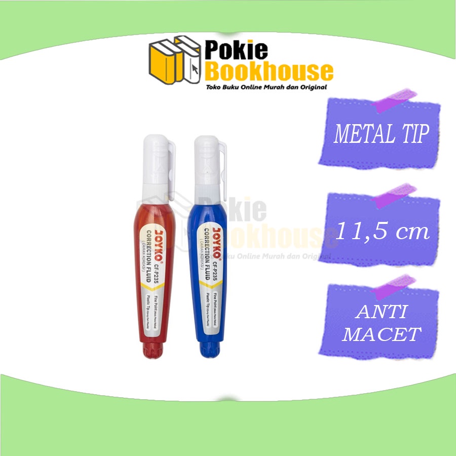 

Tip-X Tip ex Cair Correction Fluid JOYKO CF-P235 Metal Tip Anti Macet