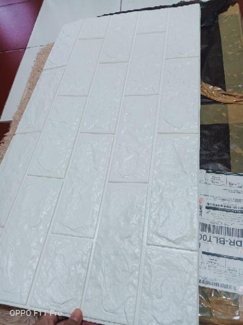Brickfoam Bata Kayu 3d Brick Foam Wallpaper Sticker Dinding