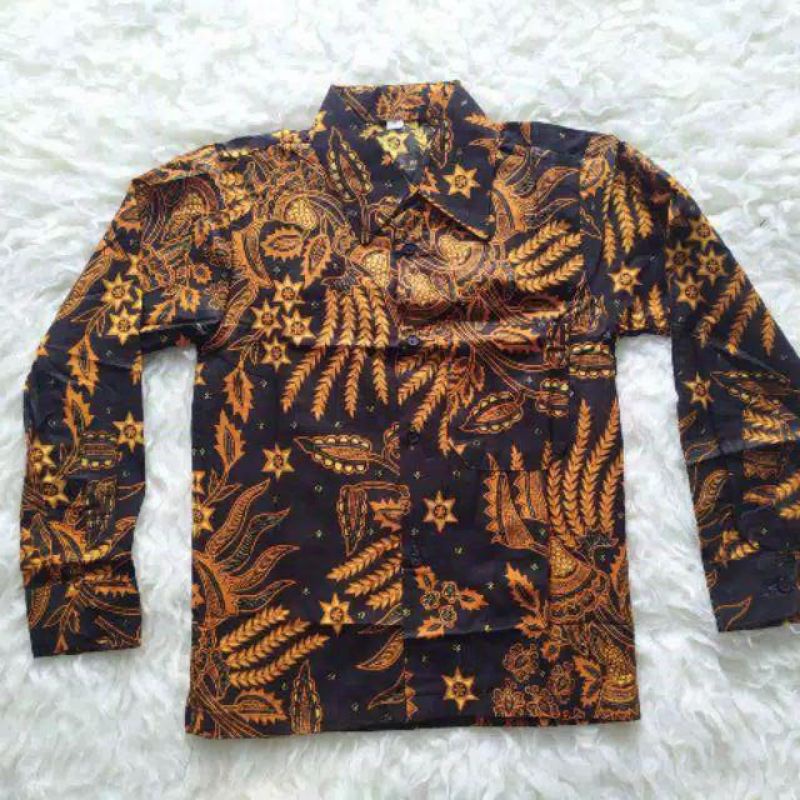 (BISA COD) KEMEJA BATIK ANAK LAKI-LAKI | baju batik anak laki-laki lengan panjang bisa buat seragam sekolah hari batik-2