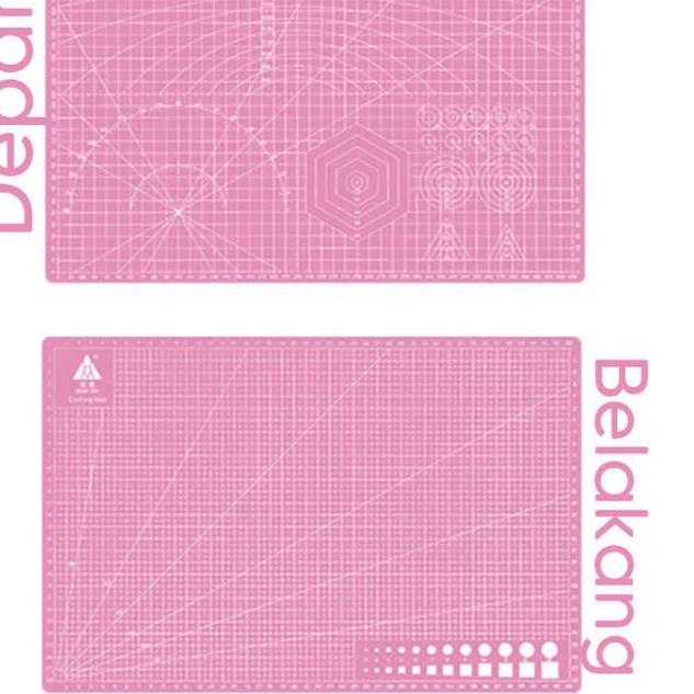 

Terjangkau - COMBO A3 Hijau / Pink PVC Cutting Mat / Cutting Pad / Alas Potong A3 + PEN CUTTER