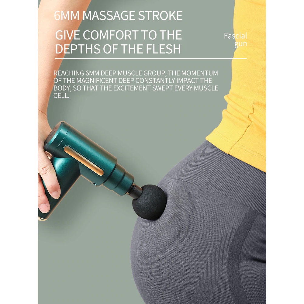 BISA COD Alat Pijat Massage Gun Muscle Massager Portable Massage Device Massage - Fascial Gun Massager Pijat Pembentuk Otot Muscle Electric - Pocket Massage Gun -Alat Pijat Elektrik - Alat Pijat Elektrik Pundak Punggung Tangan Massage Facial Gun