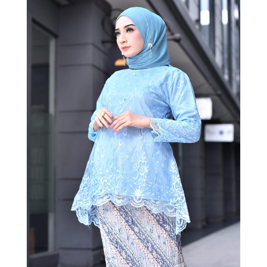 Kebaya tulle rinjani / Kebaya modern / Kebaya brukat wisuda dan pernikahan Size M L XL XXL