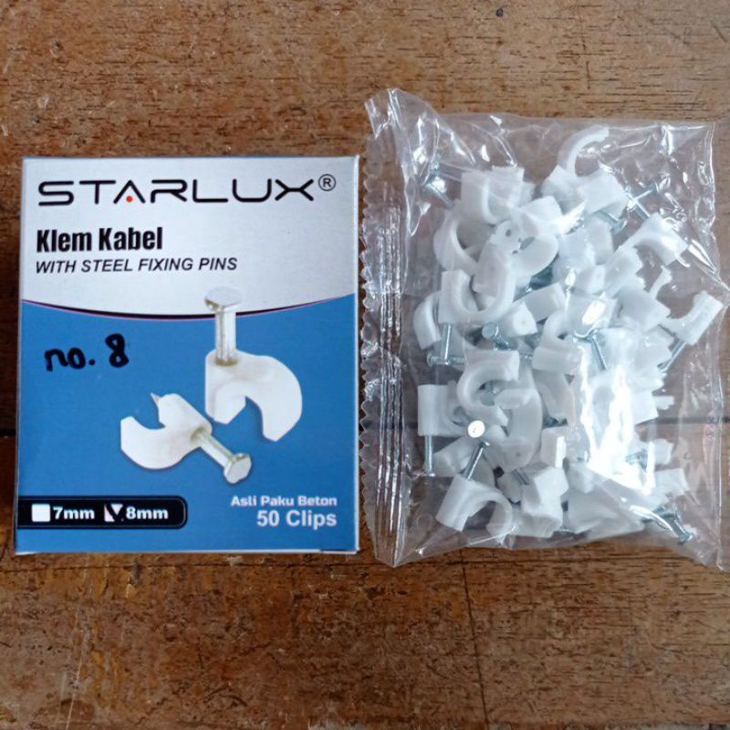 Klem kabel no 10 starlux/penjepit kabel no 10/paku klem no 10