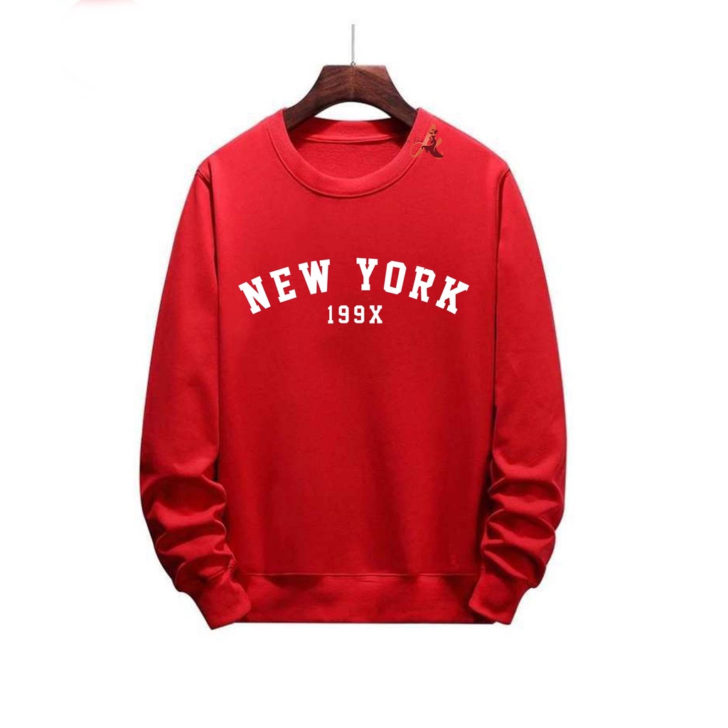 Sweater crewneck NEW YORK sweater Pria dan wanita  distro polos