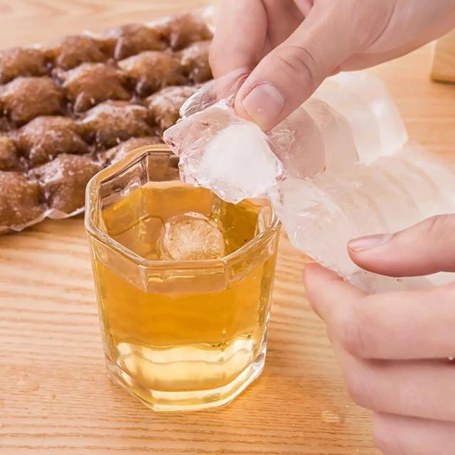 Kantong Plastik Cetakan Es Beku Sekali Pakai Cetakan Es Batu Isi 10pcs 24 Ice Cube