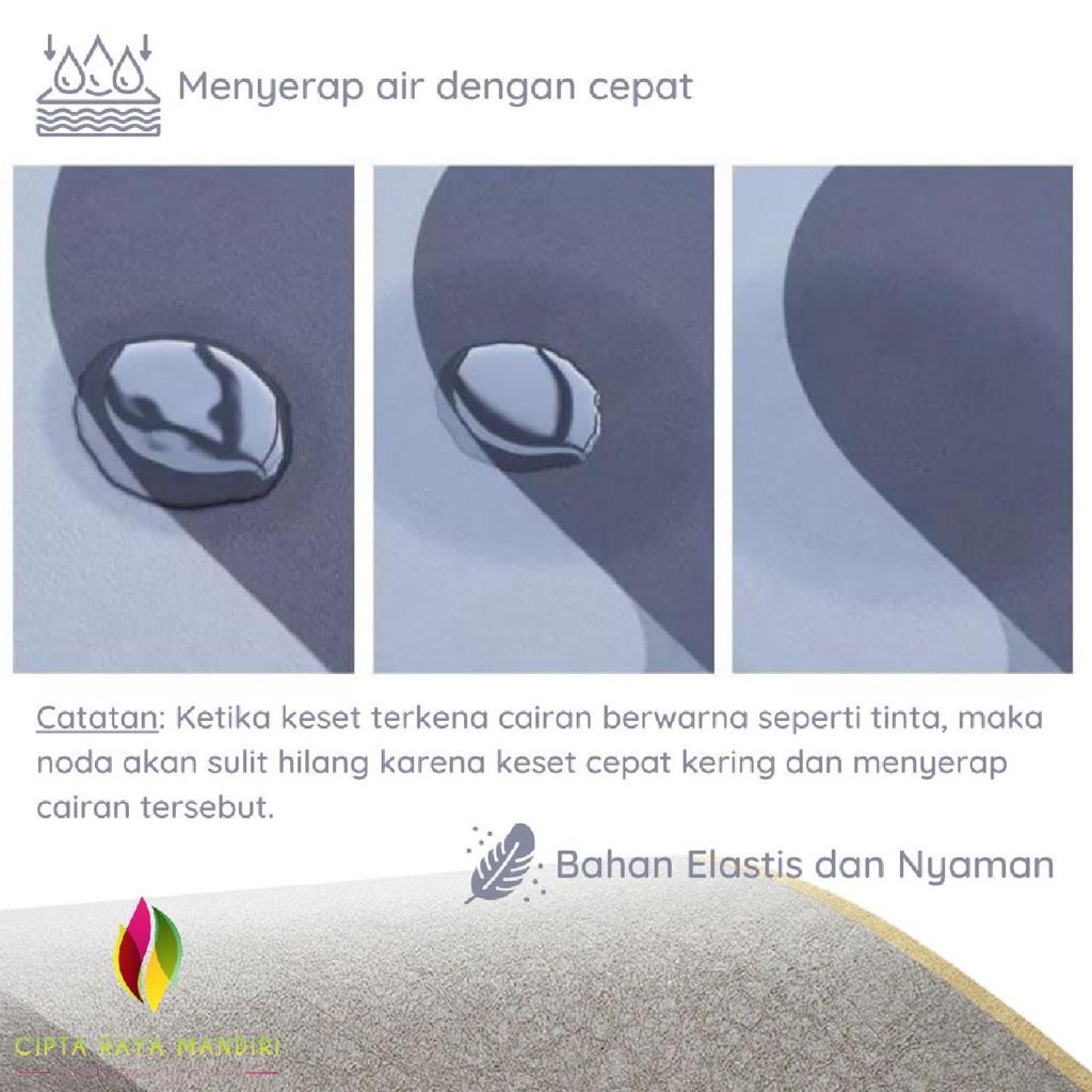 Keset Diatomite Anti Bau / Keset Anti Slip Kamar Mandi / Keset Batu / Keset Soft / Keset Dapur Cepat Kering