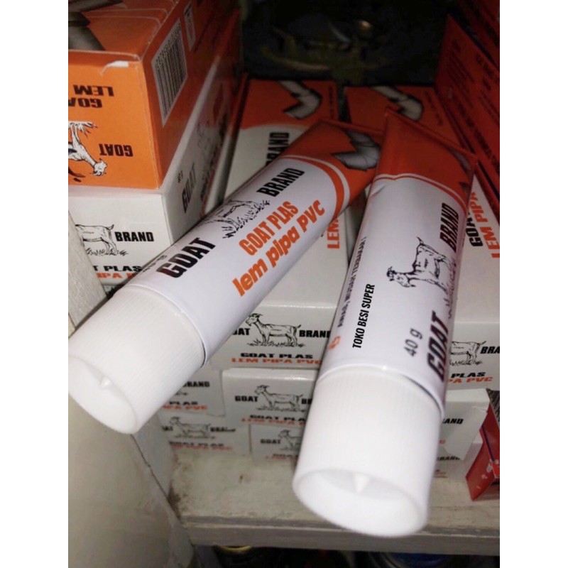 

Lem Pipa PVC / Lem Fitting PVC merk Goat Brand ukuran 40gr