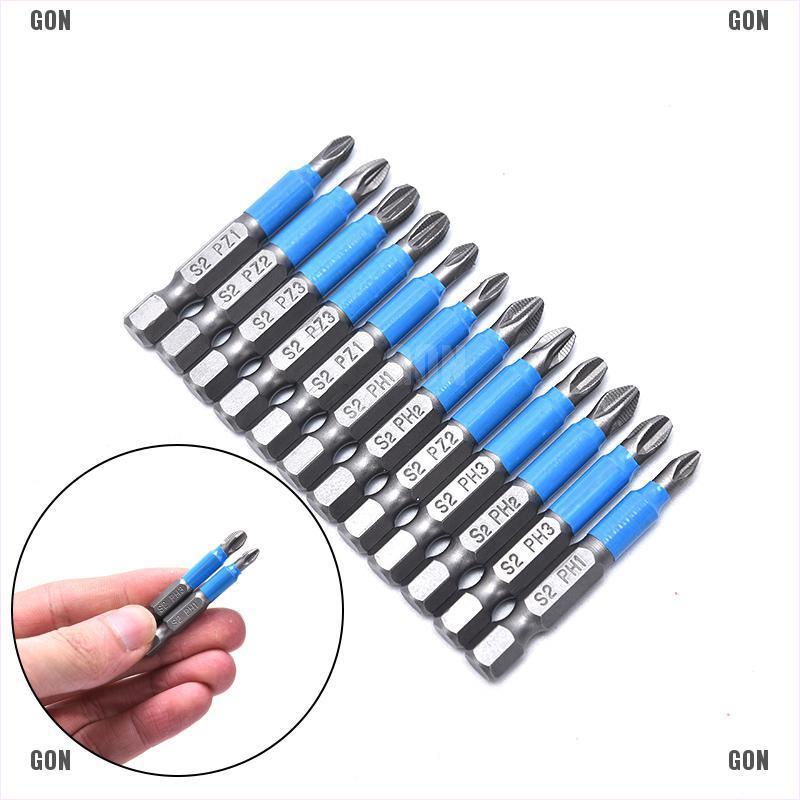 12 Pcs Bits Hex Shank PH 50mm Anti Slip Untuk Obeng Listrik