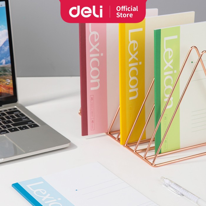 

[RESTOCK] Deli notebook tanpa jilid kawat, soft cover 4 warna 40 lembar A5 7651