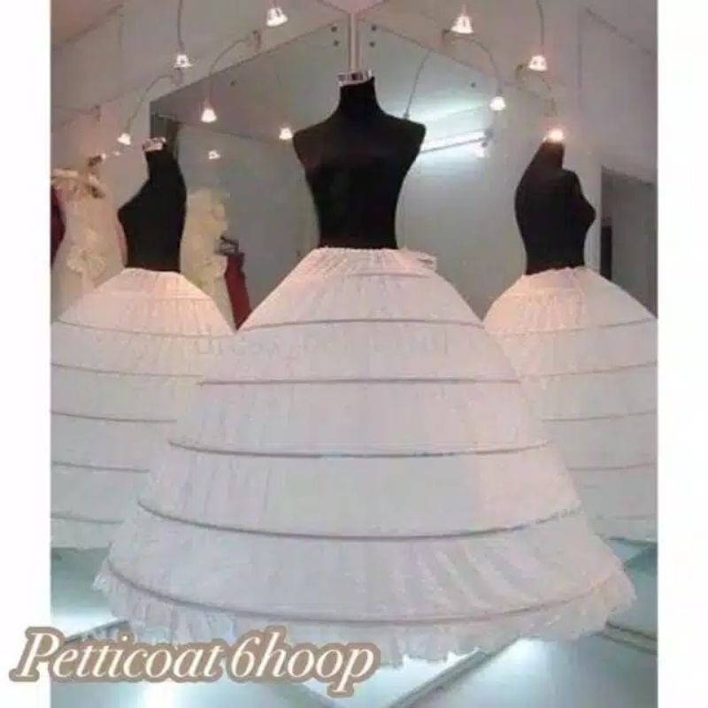 GROSIR PETTICOAT RING 6 D120 KAWAT GAUN PENGANTIN PETICUT PETIKUT RING GAUN PEMEKAR GAUN KONVEKSI