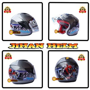 HELM / MDS / HELM ANAK / HELM MDS / HELM MDS ANAK JR SPIDERMAN ABU-ABU TERMURAH