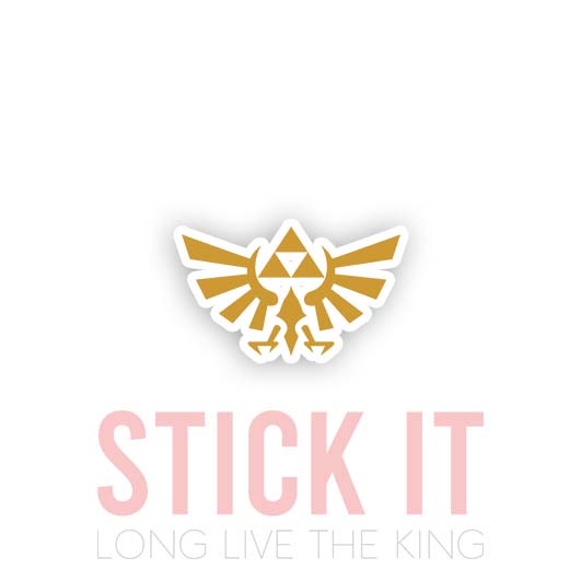 

Stiker sablon setrika DTF kaos baju sticker vinyl the legend of zelda hyrulian crest gamer 56