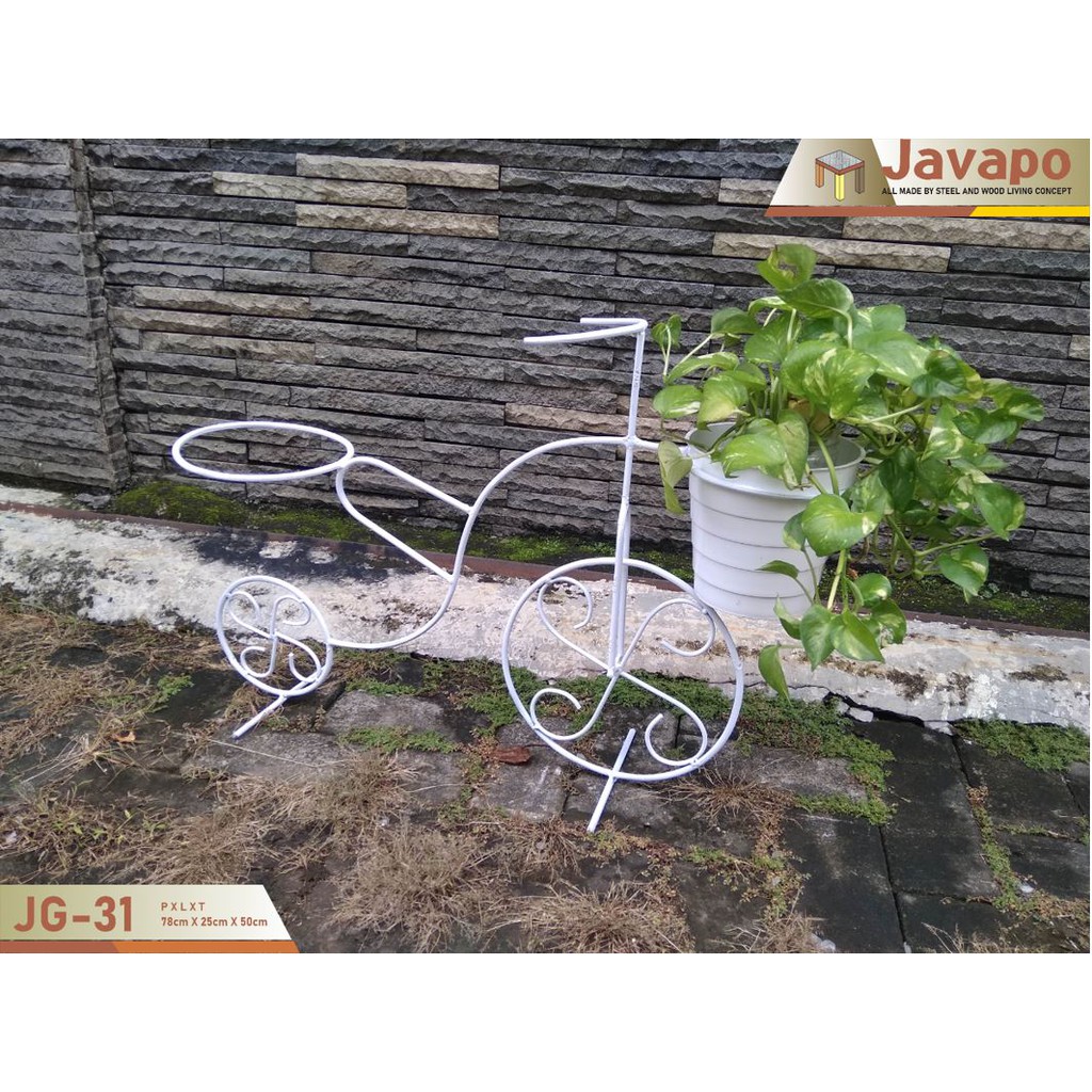 Rak Besi I Rak Tanaman Hias I Rak Bunga - Model Sepeda [Kode: JG31]
