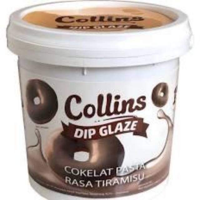 Collins Dip Glaze 1 kg Collins Choco Crunchy, Coklat Taro Green Tea Milk Strawberry Toping Donat Celup