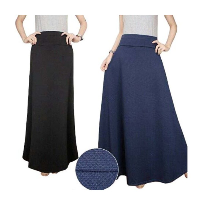 Promo rok payung wafle polos - Hitam Berkualitas